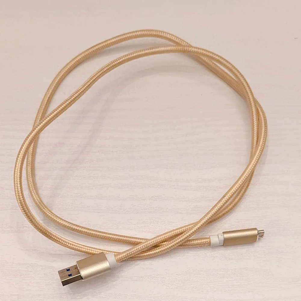 UBS To UBS C Cable - Beige/Gold